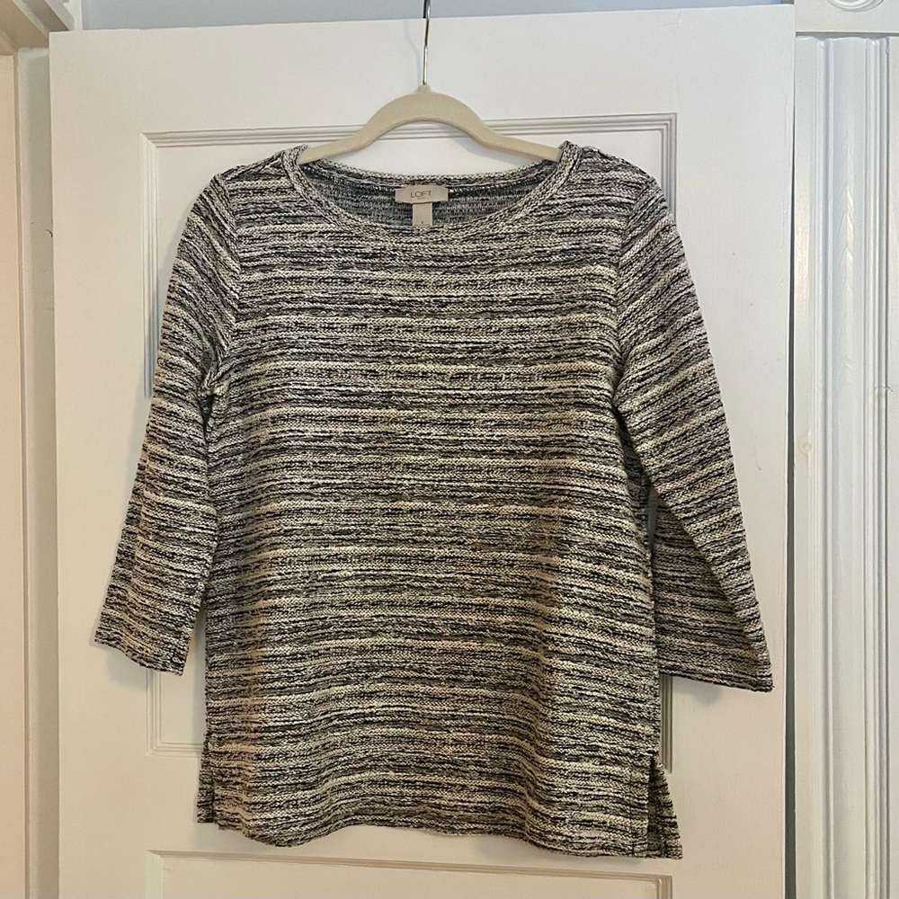 Black and White Textured Top